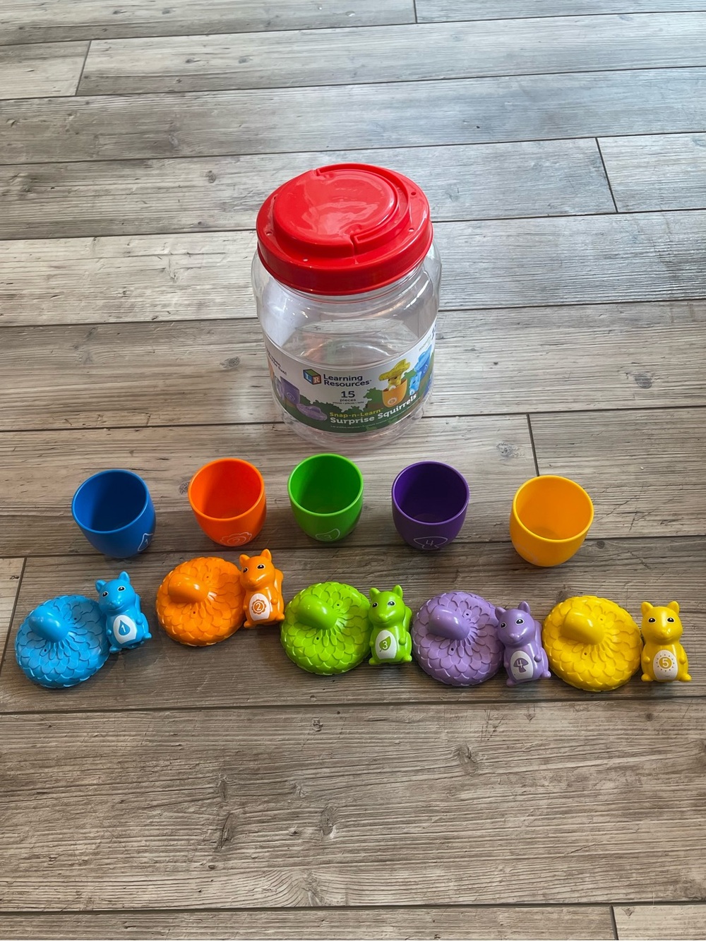 Learning Resources | Snap-n-Learn Surprise Squirrels | 15 Pieces